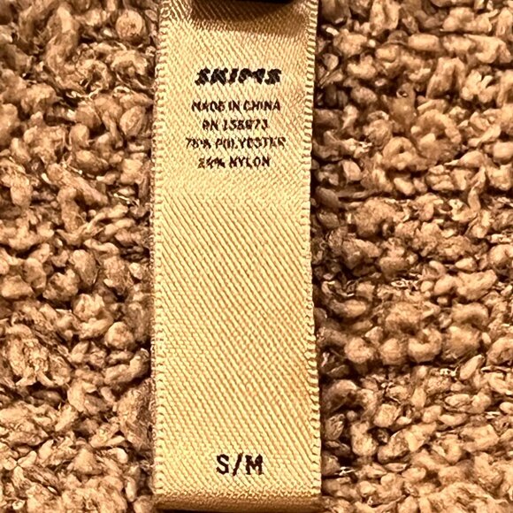 SKIMS Cozy Knit Cropped Pullover, Camel, S/M - Picture 4 of 9